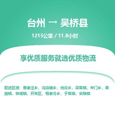臺州到吳橋縣物流專線 臺州到吳橋縣物流專線