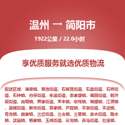 溫州到簡陽市物流專線 溫州到簡陽市物流專線