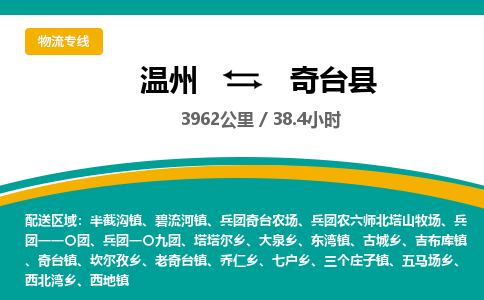 溫州到奇臺縣物流專線